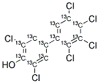 13C12-2',3,3',4',5,5'-HEXACHLORO-4-BIPHENYLOL Struktur