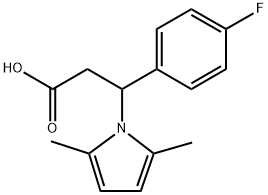 3-(2,5-DIMETHYL-1H-PYRROL-1-YL)-3-(4-FLUOROPHENYL)PROPANOIC ACID Struktur