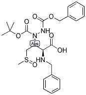 (R)-(+)-N-ALPHA-BENZYL-N-BETA-BOC-N-EPSILON-Z-L-HYDRAZINOMETHIONINE, RS-S-OXYDE Struktur