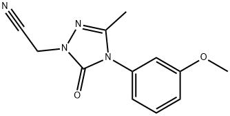 2-[4-(3-METHOXYPHENYL)-3-METHYL-5-OXO-4,5-DIHYDRO-1H-1,2,4-TRIAZOL-1-YL]ACETONITRILE Struktur