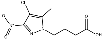 4-(4-CHLORO-5-METHYL-3-NITRO-1H-PYRAZOL-1-YL)BUTANOIC ACID Struktur