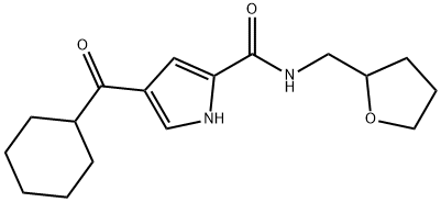 4-(CYCLOHEXYLCARBONYL)-N-(TETRAHYDRO-2-FURANYLMETHYL)-1H-PYRROLE-2-CARBOXAMIDE Struktur