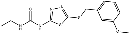 N-ETHYL-N'-(5-[(3-METHOXYBENZYL)SULFANYL]-1,3,4-THIADIAZOL-2-YL)UREA Struktur