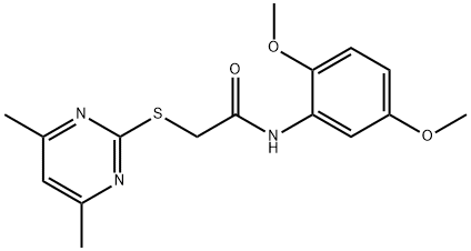 N-(2,5-DIMETHOXYPHENYL)-2-[(4,6-DIMETHYL-2-PYRIMIDINYL)SULFANYL]ACETAMIDE Struktur