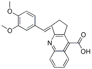 3-(3,4-DIMETHOXY-BENZYLIDENE)-2,3-DIHYDRO-1H-CYCLOPENTA[B]QUINOLINE-9-CARBOXYLIC ACID Struktur