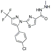 2-[5-(4-CHLOROPHENYL)-3-(TRIFLUOROMETHYL)-1H-PYRAZOL-1-YL]-N'-METHYL-1,3-THIAZOLE-4-CARBOHYDRAZIDE Struktur