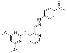 N-[1-AZA-2-[3-[(4,6-DIMETHOXYPYRIMIDIN-2-YL)OXY]PYRIDIN-2-YL]ETHENYL]-4-NITROANILINE Struktur