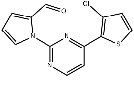 1-[4-(3-CHLORO-2-THIENYL)-6-METHYL-2-PYRIMIDINYL]-1H-PYRROLE-2-CARBALDEHYDE Struktur