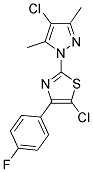 5-CHLORO-2-(4-CHLORO-3,5-DIMETHYL-1H-PYRAZOL-1-YL)-4-(4-FLUOROPHENYL)-1,3-THIAZOLE Struktur