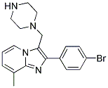 2-(4-BROMO-PHENYL)-8-METHYL-3-PIPERAZIN-1-YLMETHYL-IMIDAZO[1,2-A]PYRIDINE Struktur