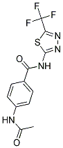 4-(ACETYLAMINO)-N-[5-(TRIFLUOROMETHYL)-1,3,4-THIADIAZOL-2-YL]BENZAMIDE Struktur