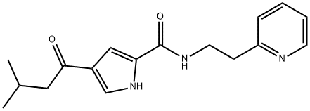 4-(3-METHYLBUTANOYL)-N-[2-(2-PYRIDINYL)ETHYL]-1H-PYRROLE-2-CARBOXAMIDE Struktur