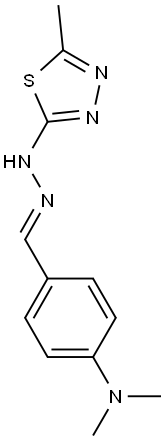 4-(DIMETHYLAMINO)BENZALDEHYDE (5-METHYL-1,3,4-THIADIAZOL-2-YL)HYDRAZONE Struktur