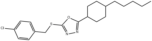 2-[(4-CHLOROBENZYL)SULFANYL]-5-(4-PENTYLCYCLOHEXYL)-1,3,4-OXADIAZOLE Struktur