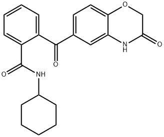 N-CYCLOHEXYL-2-[(3-OXO-3,4-DIHYDRO-2H-1,4-BENZOXAZIN-6-YL)CARBONYL]BENZENECARBOXAMIDE Struktur