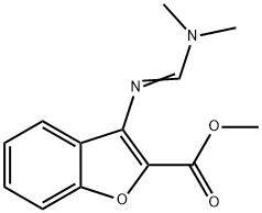 METHYL 3-([(E)-(DIMETHYLAMINO)METHYLIDENE]AMINO)-1-BENZOFURAN-2-CARBOXYLATE Struktur