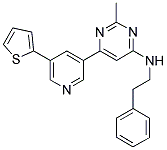 2-METHYL-N-(2-PHENYLETHYL)-6-(5-THIEN-2-YLPYRIDIN-3-YL)PYRIMIDIN-4-AMINE Struktur