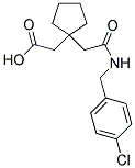 (1-(2-[(4-CHLOROBENZYL)AMINO]-2-OXOETHYL)CYCLOPENTYL)ACETIC ACID Struktur