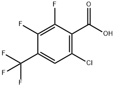 6-CHLORO-2,3-DIFLUORO-4-(TRIFLUOROMETHYL)BENZOIC ACID Struktur