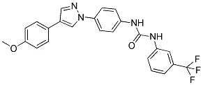 N-[4-(4-(4-METHOXYPHENYL)-1H-PYRAZOL-1-YL)PHENYL]-N'-(3-(TRIFLUOROMETHYL)PHENYL)UREA Struktur