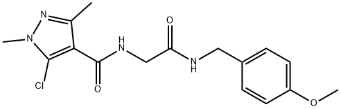 5-CHLORO-N-(2-[(4-METHOXYBENZYL)AMINO]-2-OXOETHYL)-1,3-DIMETHYL-1H-PYRAZOLE-4-CARBOXAMIDE Struktur