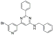 N-BENZYL-6-(5-BROMOPYRIDIN-3-YL)-2-PHENYLPYRIMIDIN-4-AMINE Struktur