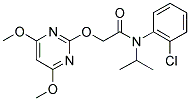 N-(2-CHLOROPHENYL)-N-ISOPROPYL[(4,6-DIMETHOXYPYRIMIDIN-2-YL)OXY]ACETAMIDE Struktur