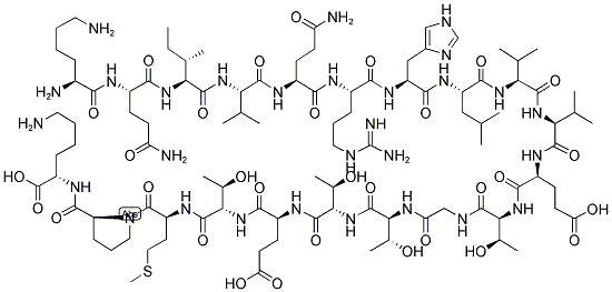 H-LYS-GLN-ILE-VAL-GLN-ARG-HIS-LEU-VAL-VAL-GLU-THR-GLY-THR-THR-GLU-THR-MET-PRO-LYS-OH Struktur