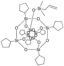 (ALLYLDIMETHYLSILYLOXY)HEPTACYCLOPENTYLPENTACYCLOOCTASILOXANE Struktur