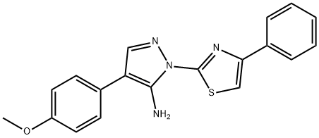 4-(4-METHOXYPHENYL)-1-(4-PHENYL-1,3-THIAZOL-2-YL)-1H-PYRAZOL-5-AMINE Struktur