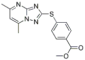 4-[[5,7-DIMETHYL-(1,2,4)TRIAZOLO[1,5-A]PYRIMIDIN-2-YL]THIO]BONZOIC ACID, METHYL ESTER Struktur