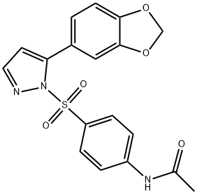 N-(4-([5-(1,3-BENZODIOXOL-5-YL)-1H-PYRAZOL-1-YL]SULFONYL)PHENYL)ACETAMIDE Struktur