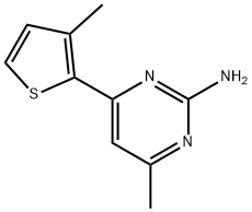 4-METHYL-6-(3-METHYL-2-THIENYL)-2-PYRIMIDINAMINE Struktur