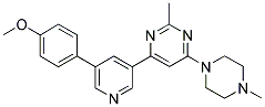 4-[5-(4-METHOXY-PHENYL)-PYRIDIN-3-YL]-2-METHYL-6-(4-METHYL-PIPERAZIN-1-YL)-PYRIMIDINE Struktur