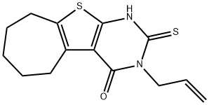 3-ALLYL-2-MERCAPTO-3,5,6,7,8,9-HEXAHYDRO-10-THIA-1,3-DIAZA-BENZO[A]AZULEN-4-ONE Struktur