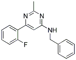 N-BENZYL-6-(2-FLUOROPHENYL)-2-METHYLPYRIMIDIN-4-AMINE Struktur