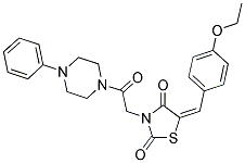 (E)-5-(4-ETHOXYBENZYLIDENE)-3-(2-OXO-2-(4-PHENYLPIPERAZIN-1-YL)ETHYL)THIAZOLIDINE-2,4-DIONE Struktur