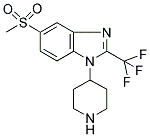 5-(METHYLSULFONYL)-1-(PIPERIDIN-4-YL)-2-(TRIFLUOROMETHYL)-(1H)-BENZIMIDAZOLE Struktur