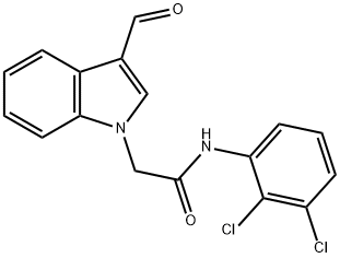 N-(2,3-DICHLORO-PHENYL)-2-(3-FORMYL-INDOL-1-YL)-ACETAMIDE Struktur