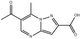 6-ACETYL-7-METHYL-PYRAZOLO[1,5-A]PYRIMIDINE-2-CARBOXYLIC ACID Struktur