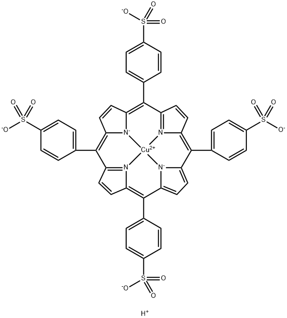 5,10,15,20-TETRAKIS(4-SULFONATOPHENYL)-21H,23H-PORPHINE COPPER(II) Struktur