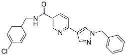 6-(1-BENZYL-1H-PYRAZOL-4-YL)-N-(4-CHLOROBENZYL)NICOTINAMIDE Struktur