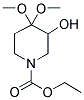 3-HYDROXY-4,4-DIMETHOXYPIPERIDINE-ETHYLCARBAMATE Struktur