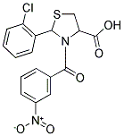 2-(2-CHLORO-PHENYL)-3-(3-NITRO-BENZOYL)-THIAZOLIDINE-4-CARBOXYLIC ACID Struktur