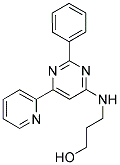 3-[(2-PHENYL-6-PYRIDIN-2-YLPYRIMIDIN-4-YL)AMINO]PROPAN-1-OL Struktur