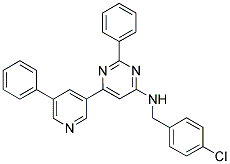 (4-CHLORO-BENZYL)-[2-PHENYL-6-(5-PHENYL-PYRIDIN-3-YL)-PYRIMIDIN-4-YL]-AMINE Struktur