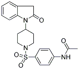 N-[4-((2,3-DIHYDRO-2-OXO-(1H)-INDOL-1-YL)PIPERIDIN-1-YL-SULFONYL)PHENYL]ACETAMIDE Struktur