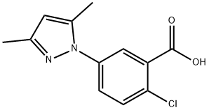 2-CHLORO-5-(3,5-DIMETHYL-PYRAZOL-1-YL)-BENZOIC ACID Struktur