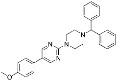 2-[4-(DIPHENYLMETHYL)PIPERAZIN-1-YL]-5-(4-METHOXYPHENYL)PYRIMIDINE Struktur