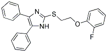 2-([2-(2-FLUOROPHENOXY)ETHYL]THIO)-4,5-DIPHENYL-1H-IMIDAZOLE Struktur